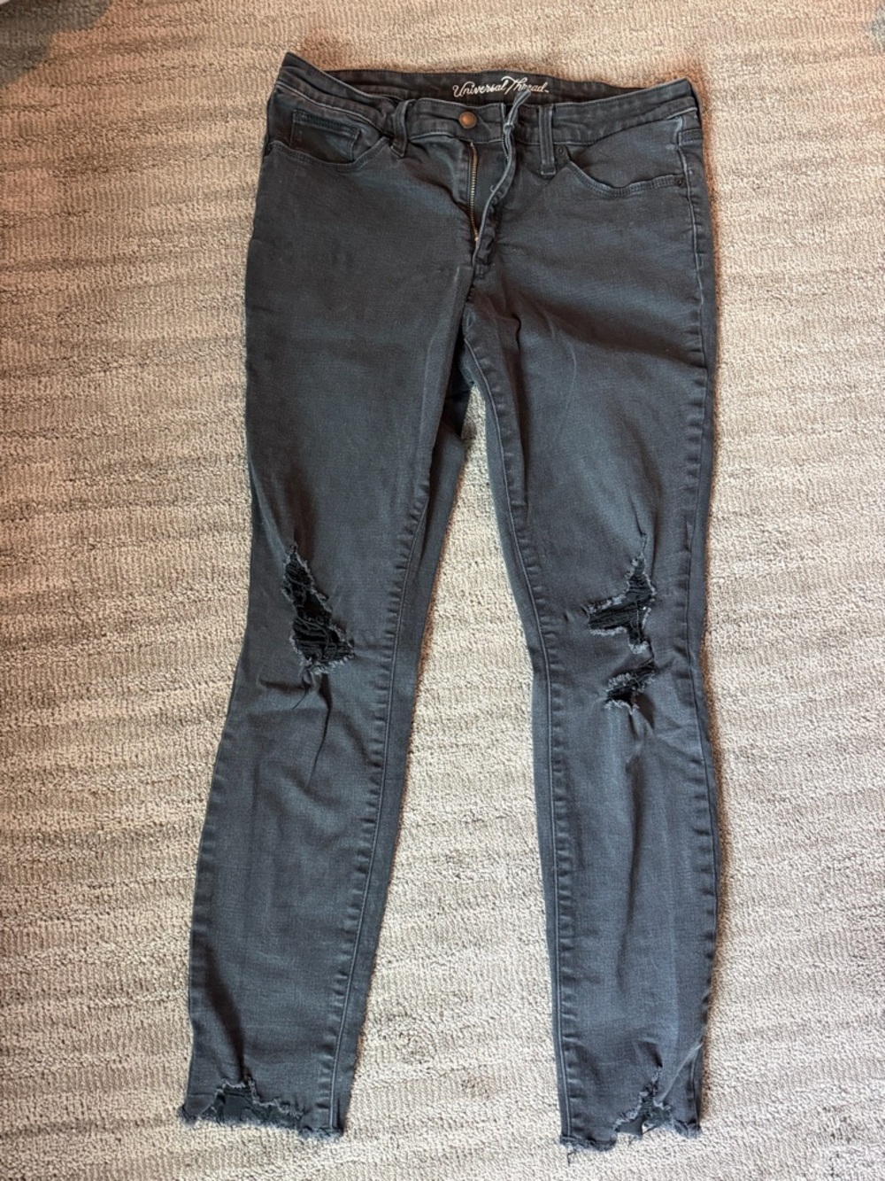 Universal Thread Black Distressed Skinny Jeans